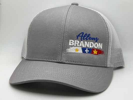 Allons BRANDON Ball Cap - Lt. Gray w/ Lt. Gray bill (White snap back)